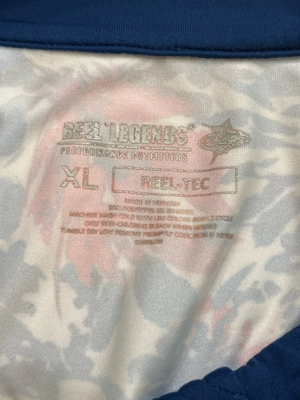 Reel Legends Reel-Tec Long Sleeve Floral Quarter Zip Performance Top XL - Picture 5 of 7